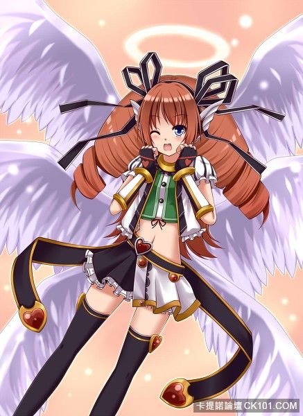 gelbooru1828889angel_featherbare_midriffbeltblushbraceletbrown_haircardfight_van.jpg