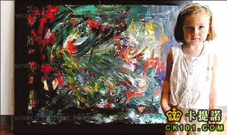 6歲小女孩瑪拉・奧姆斯泰德和她的藝術畫