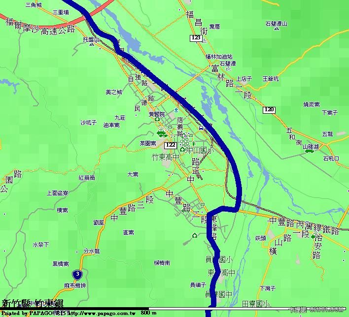 下快速道路到竹東往觀霧路線