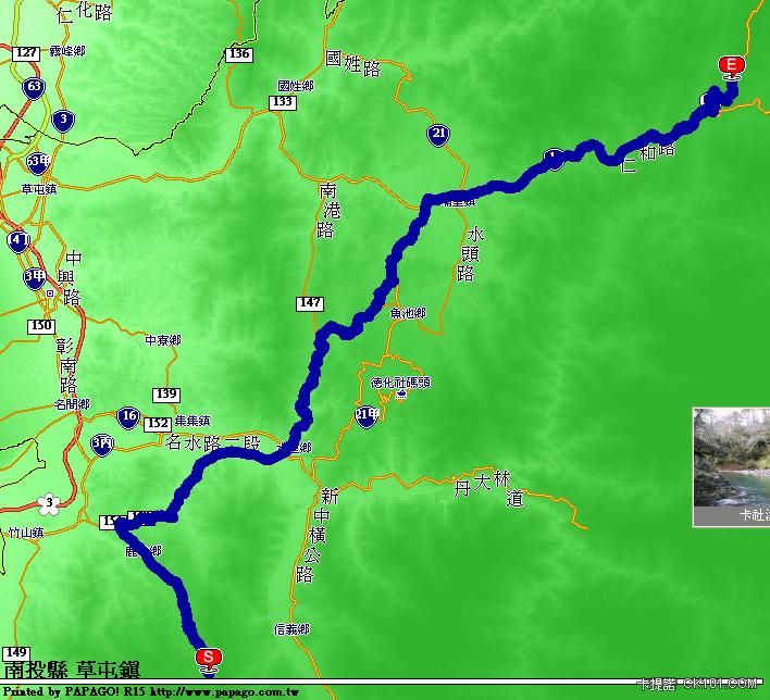 溪頭--清境約89.6KM，開車的話約2小時，坐公車的話不太可能這麼方便！