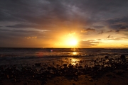 淡水沙崙海灘夕陽照分享