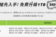 Acer Swift Go 限時升級1T SSD